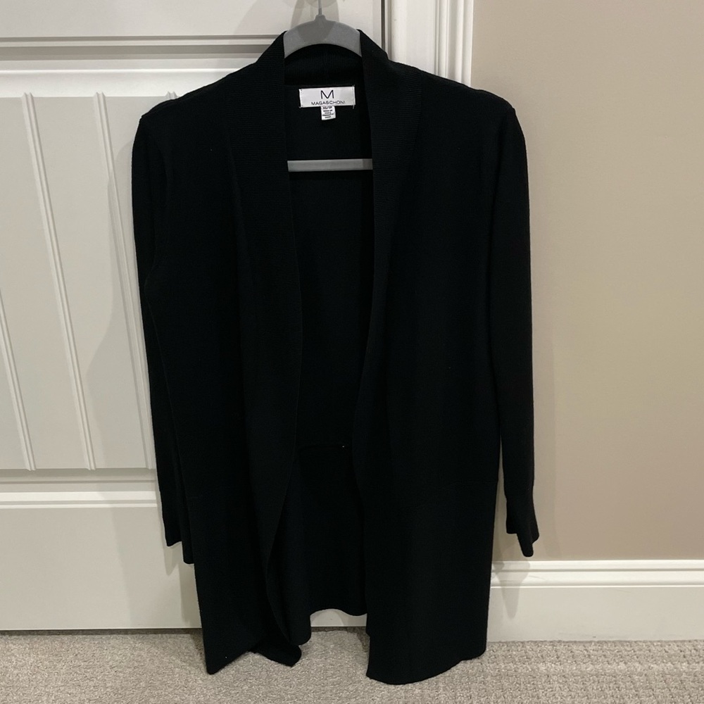 Magaschoni black knit cardigan